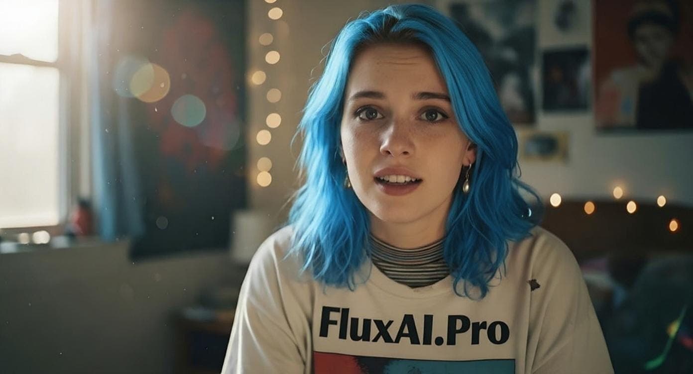 Change Hair Color to Blue - Output image