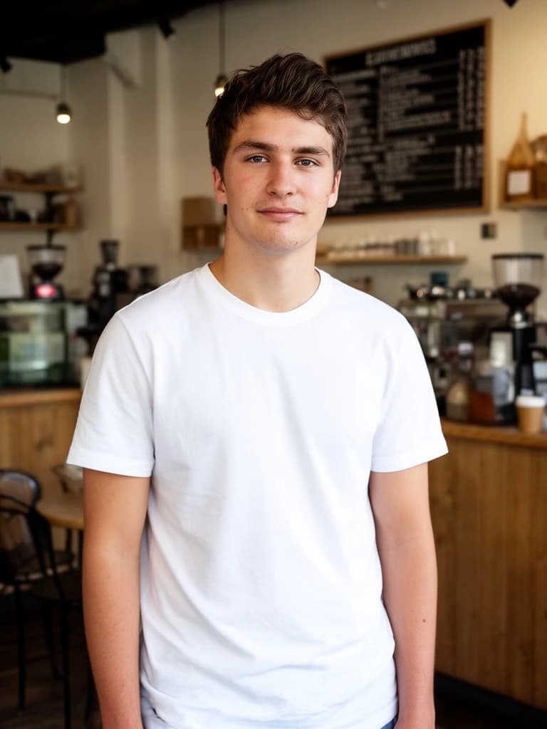 Man in coffee shop